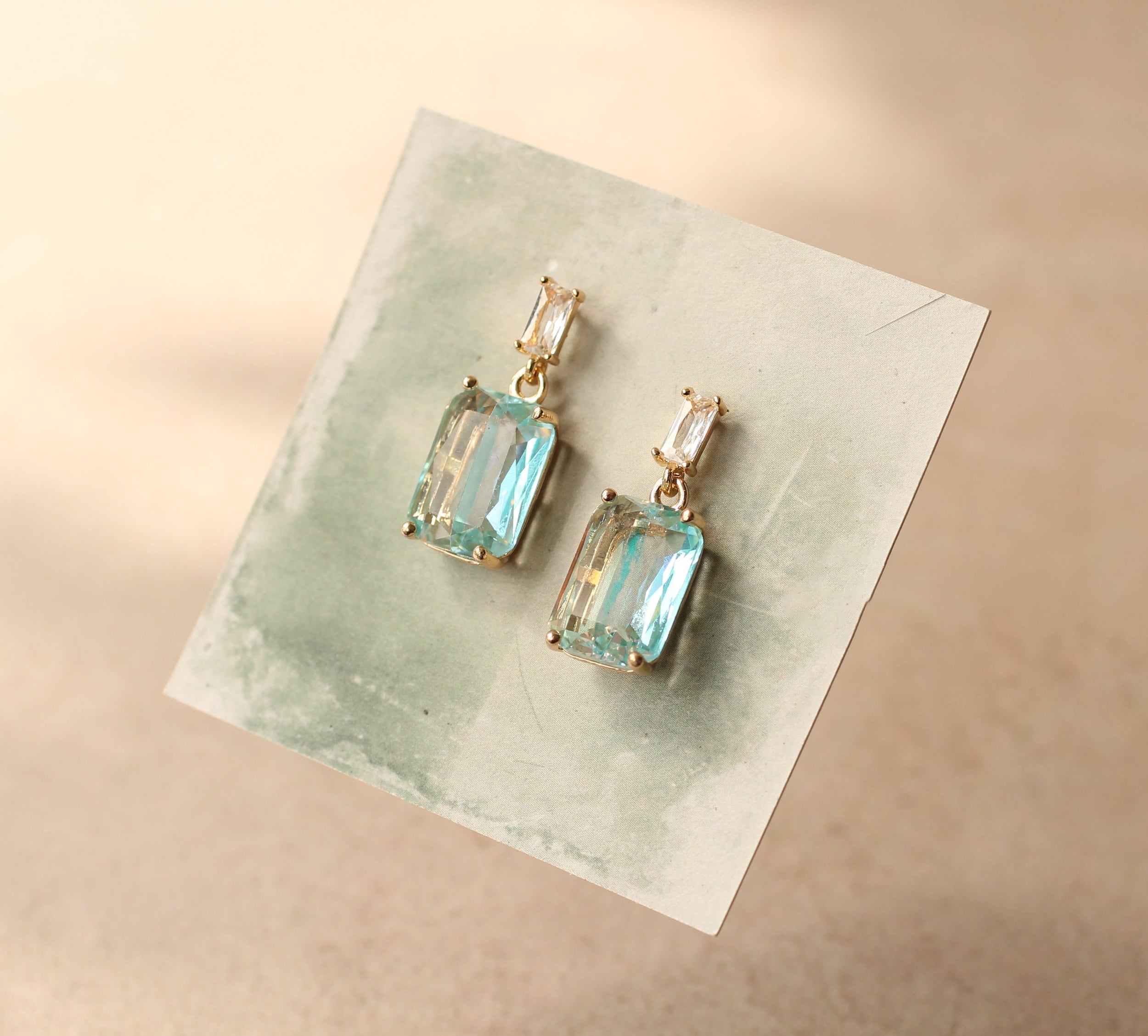 Rainbow Baguette Earrings