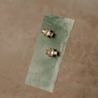 Art Deco Rectangle Stud Earrings
