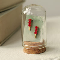 Red Dot Stud Earrings