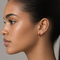 Red Dot Stud Earrings