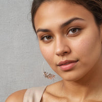 Botanical Leaf Hoop Earrings