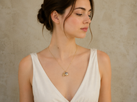 Gold Royal Blue Pearl Acorn Necklace