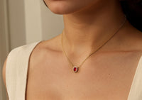 Ruby Oval Regency Jewel Necklace