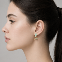 Turquoise Seafoam Charm Earrings