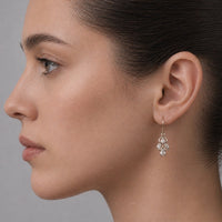 Art Nouveau Silver Jewel Earrings