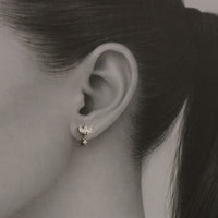 Sterling Silver Petal Stud Earrings
