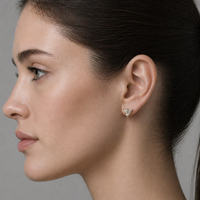 Silver Triangle Stud Earrings