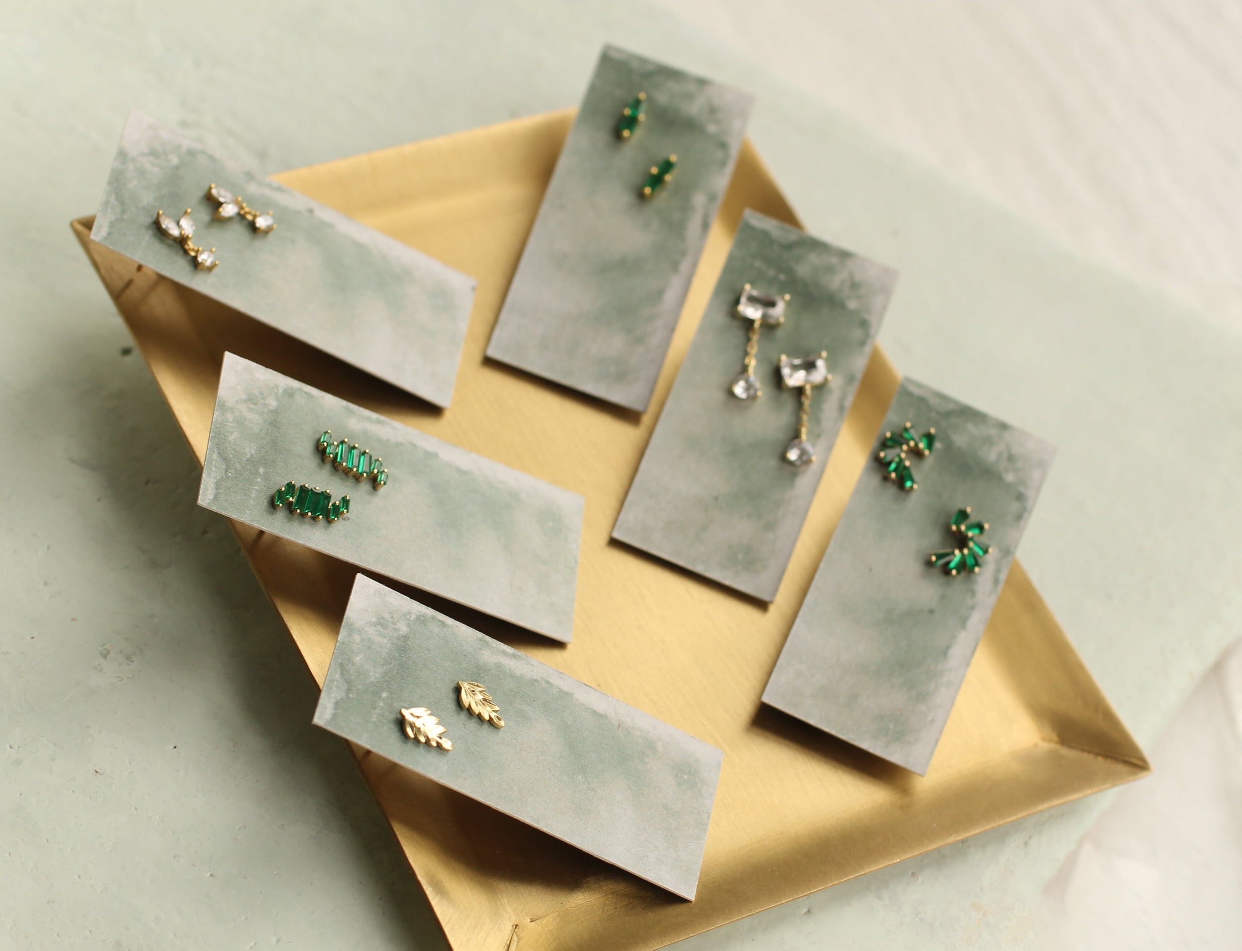 Tiny Key Stud Earrings