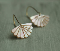Mother of Pearl Scallop Earrings