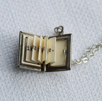 Silver Stripe Book Locket