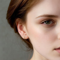 Tiny Key Stud Earrings