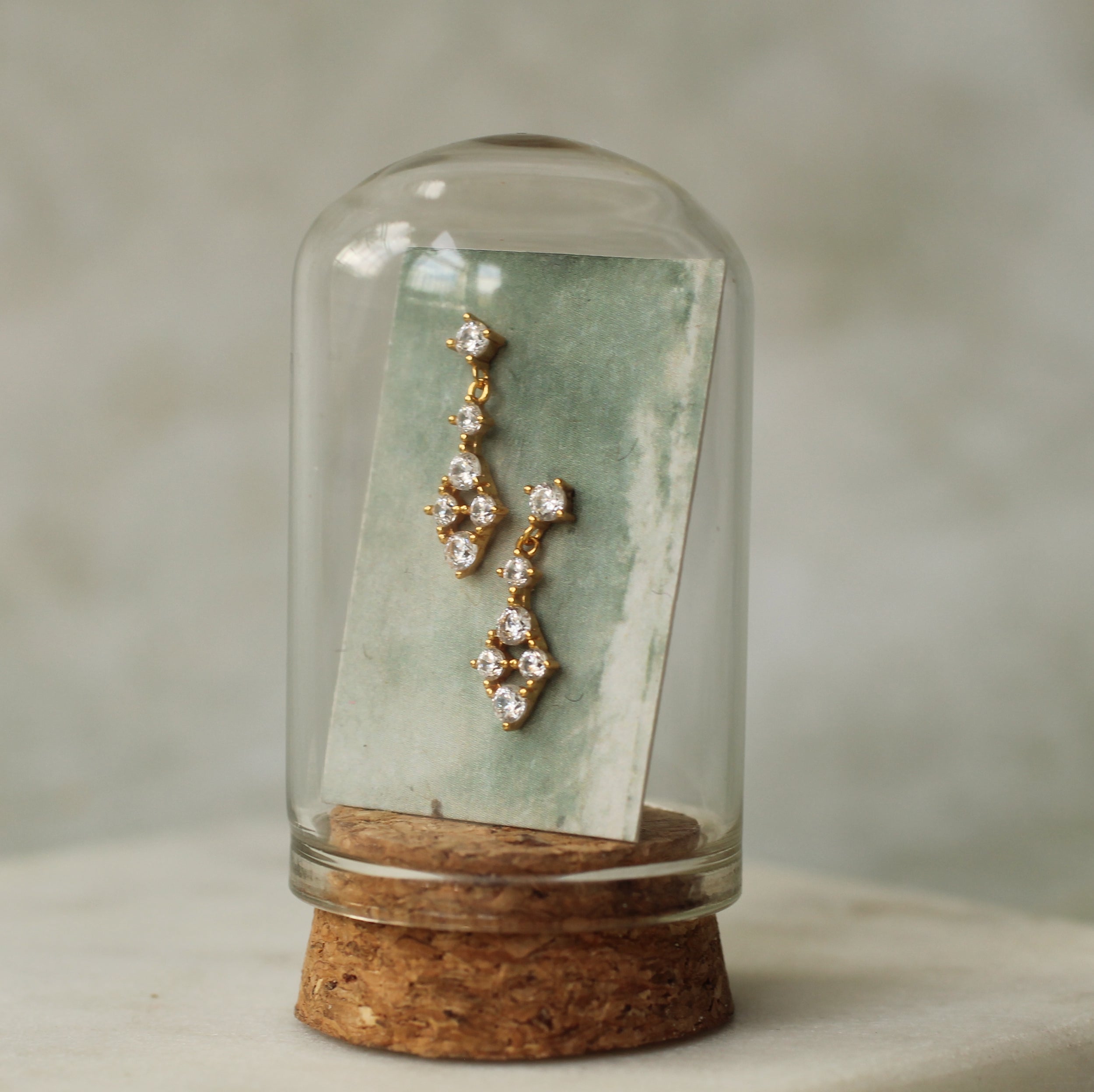 Tiny Vermeil Chandelier Earrings