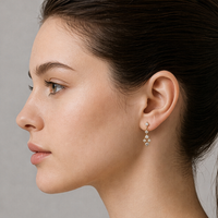 Tiny Vermeil Chandelier Earrings