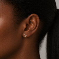 Tiny Leaf Stud Earrings