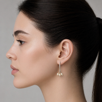 Freshwater Pearl and Silver Bridal Earrings