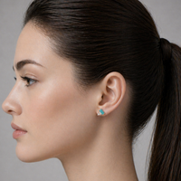 Art Deco Turquoise Pyramid Stud Earrings