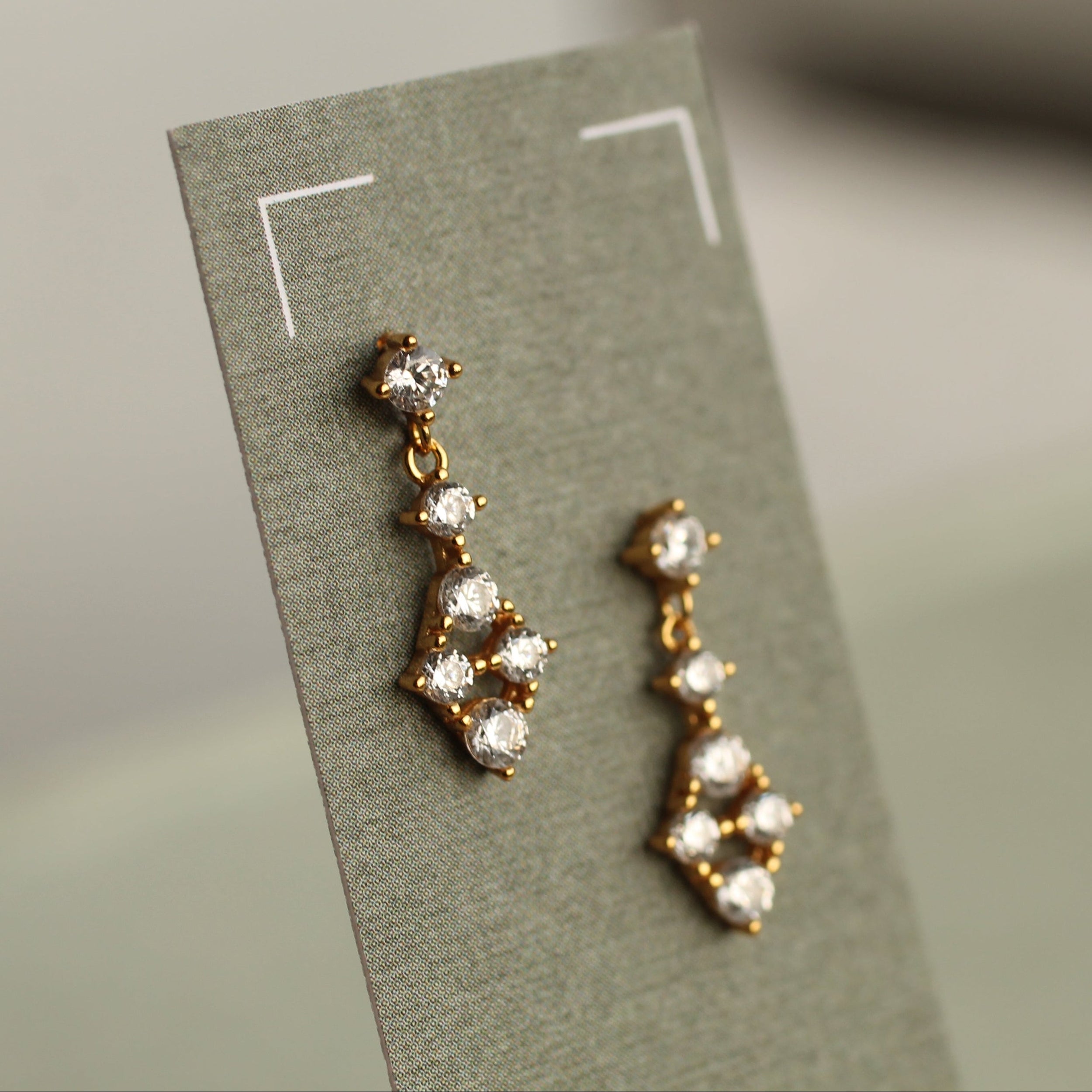 Tiny Vermeil Chandelier Earrings