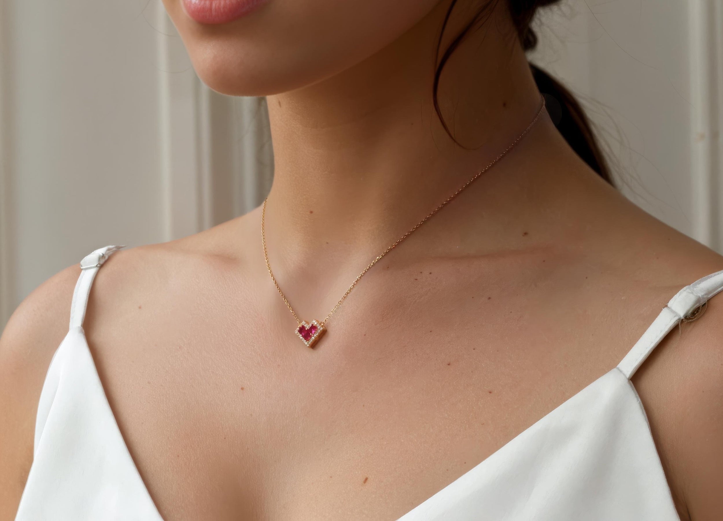 Valentine Heart Vermeil Necklace