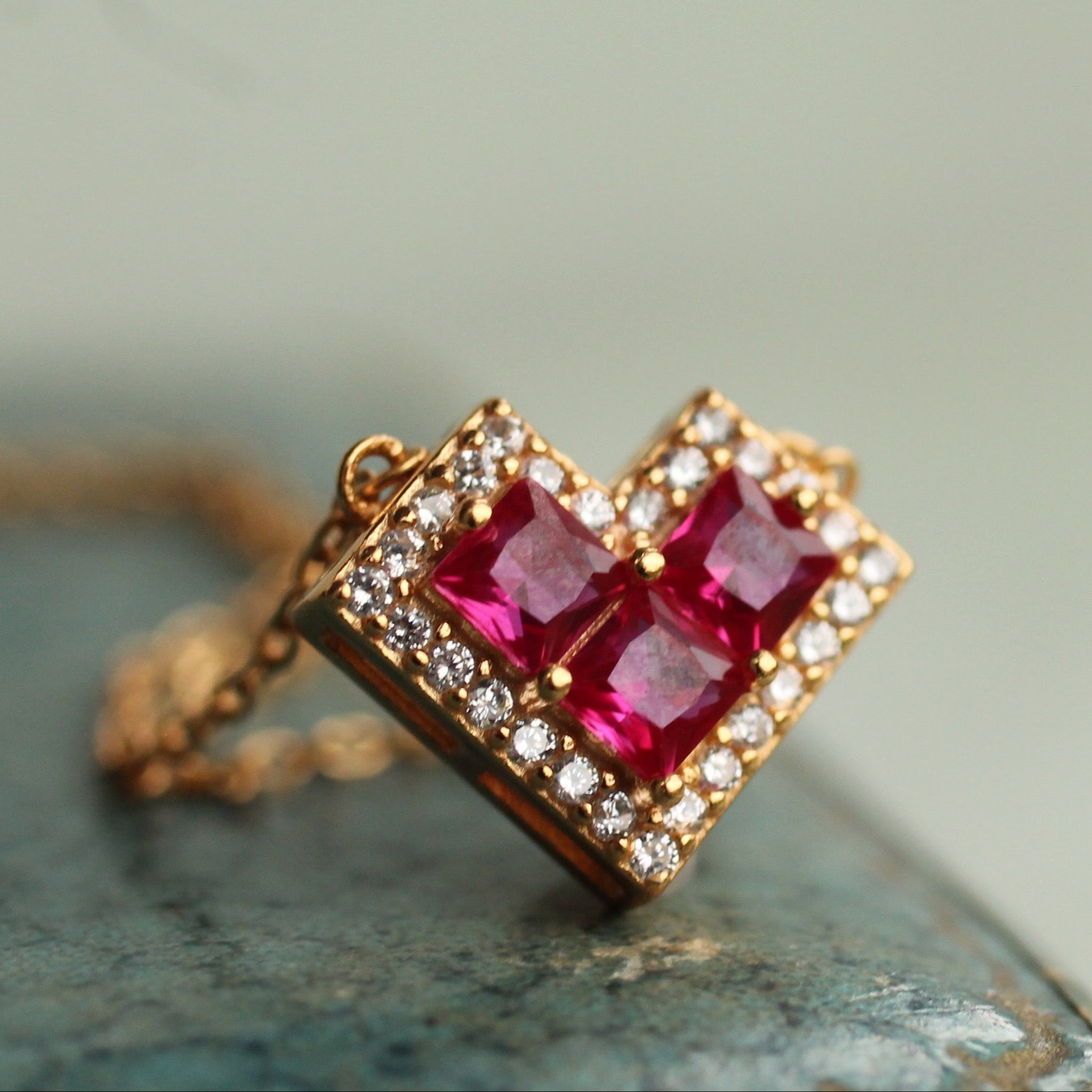 Valentine Heart Vermeil Necklace