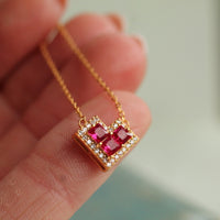 Valentine Heart Vermeil Necklace