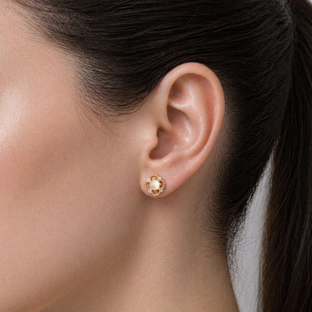 Victorian Opal Stud Earrings