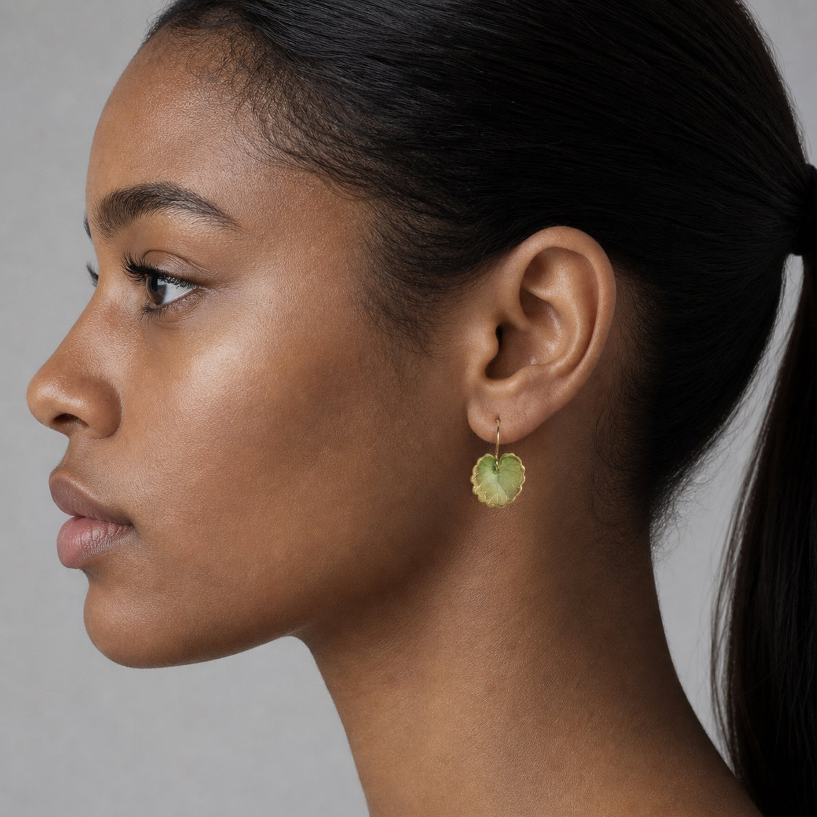 Willow Olive Green Leaf Earrings