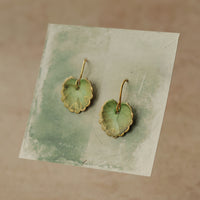 Green Clover Leaf Earrings