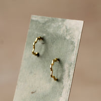 Wobbly Gold Hoop Earrings