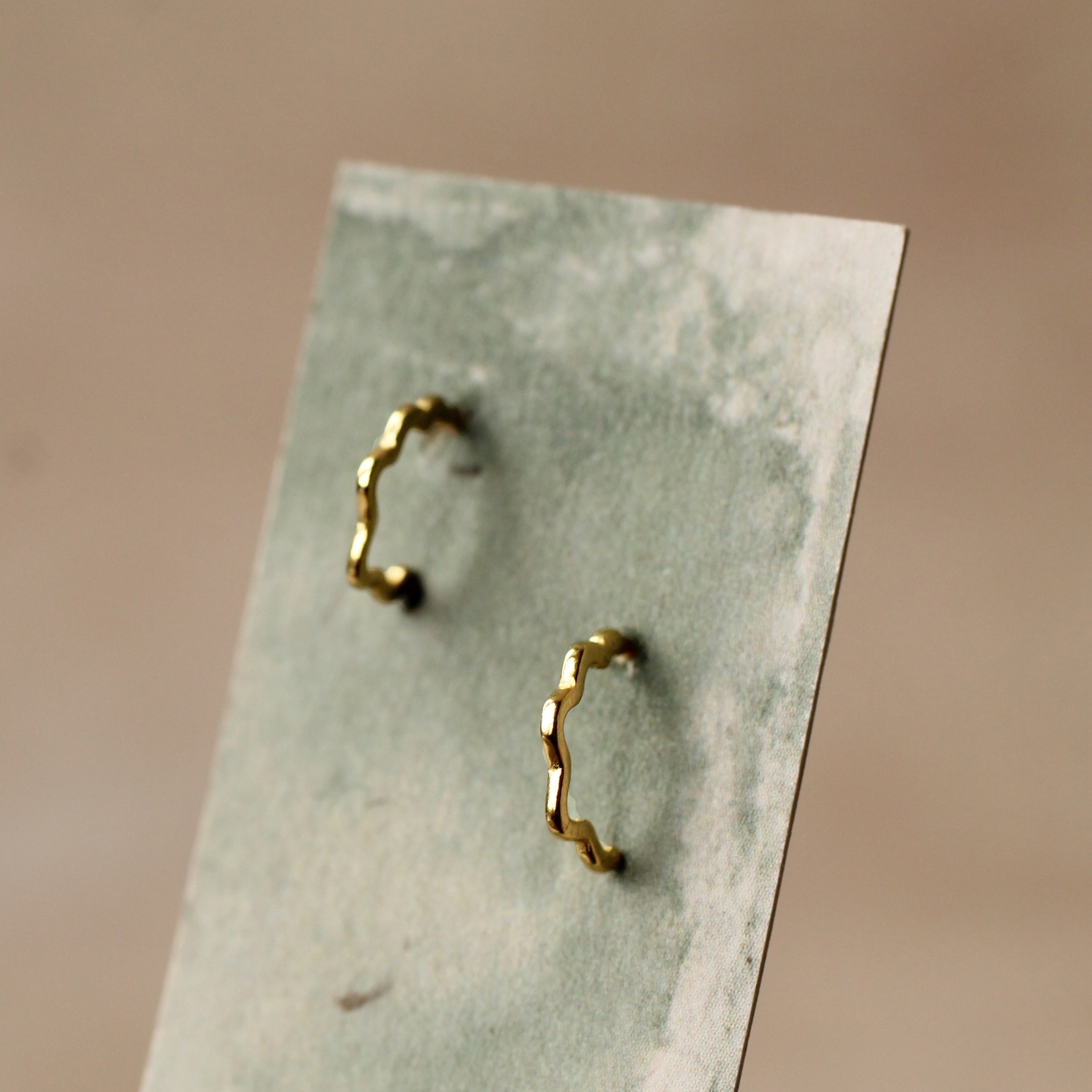 Wobbly Gold Hoop Earrings