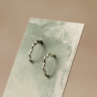 Wobbly Hoop Sterling Silver Earrings