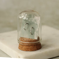 Wobbly Hoop Sterling Silver Earrings