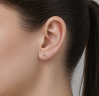 Wobbly Hoop Sterling Silver Earrings