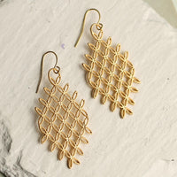 Gold Lace Bohemian Earrings