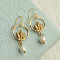Lotus Pearl Earrings