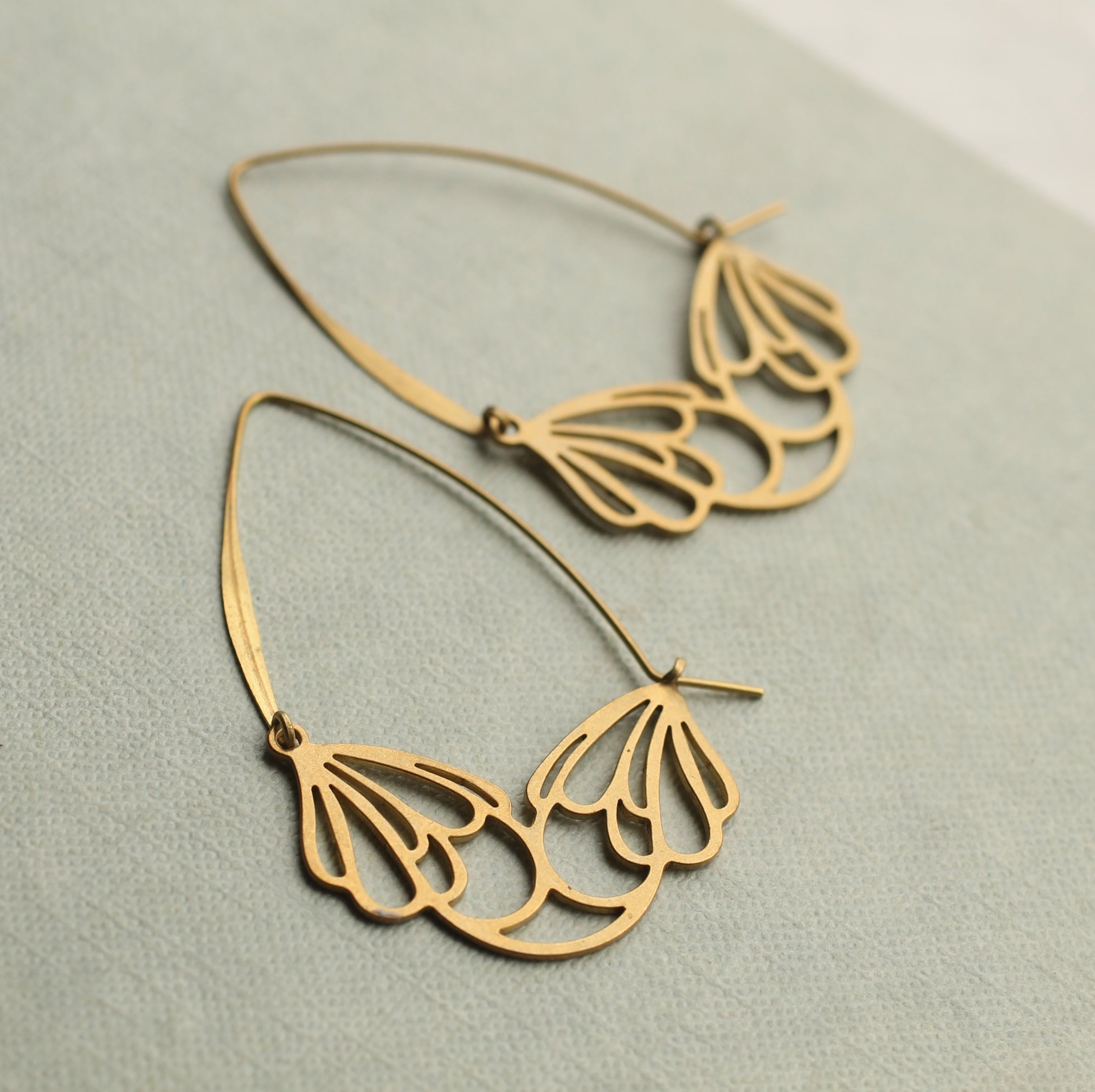 Flower Hoop Earrings