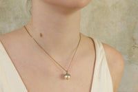 Turquoise Pearl Acorn Necklace