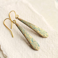 Turquoise Patina Drop Earrings