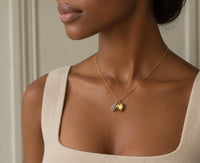 Amethyst Crown Jewel Charm Locket Necklace