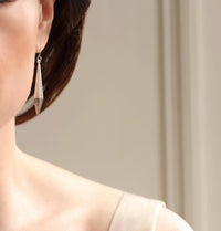 Silver Floral Sprig Earrings