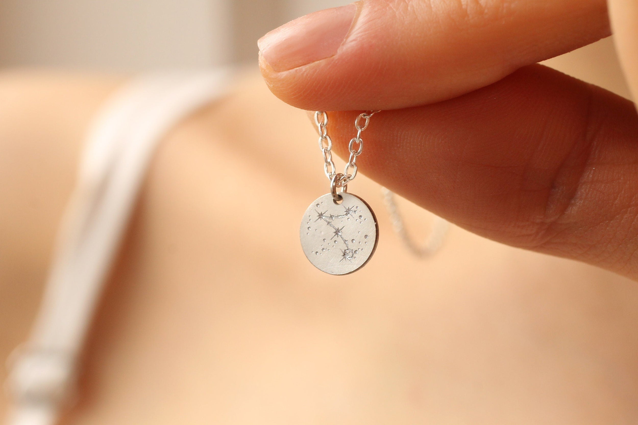 Sterling Silver Zodiac Constellation Necklace