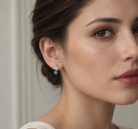 Turquoise Amazonite Cube Earrings