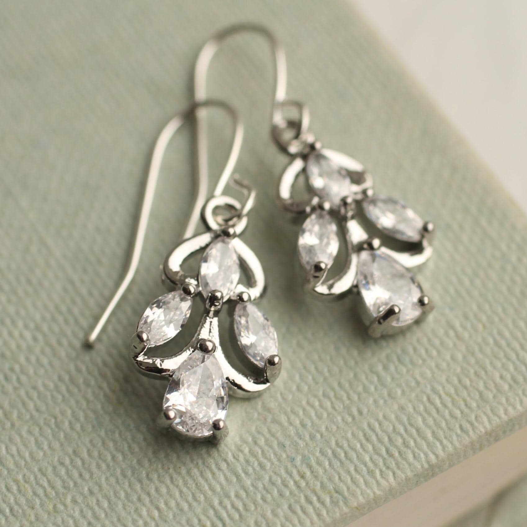 Art Nouveau Silver Jewel Earrings