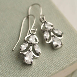 Art Nouveau Silver Jewel Earrings