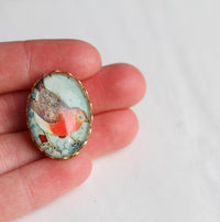 Light Robin Bird Brooch