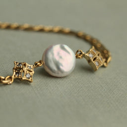 Art Deco Harlequin Pearl Bracelet