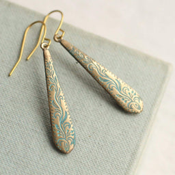 Turquoise Patina Drop Earrings