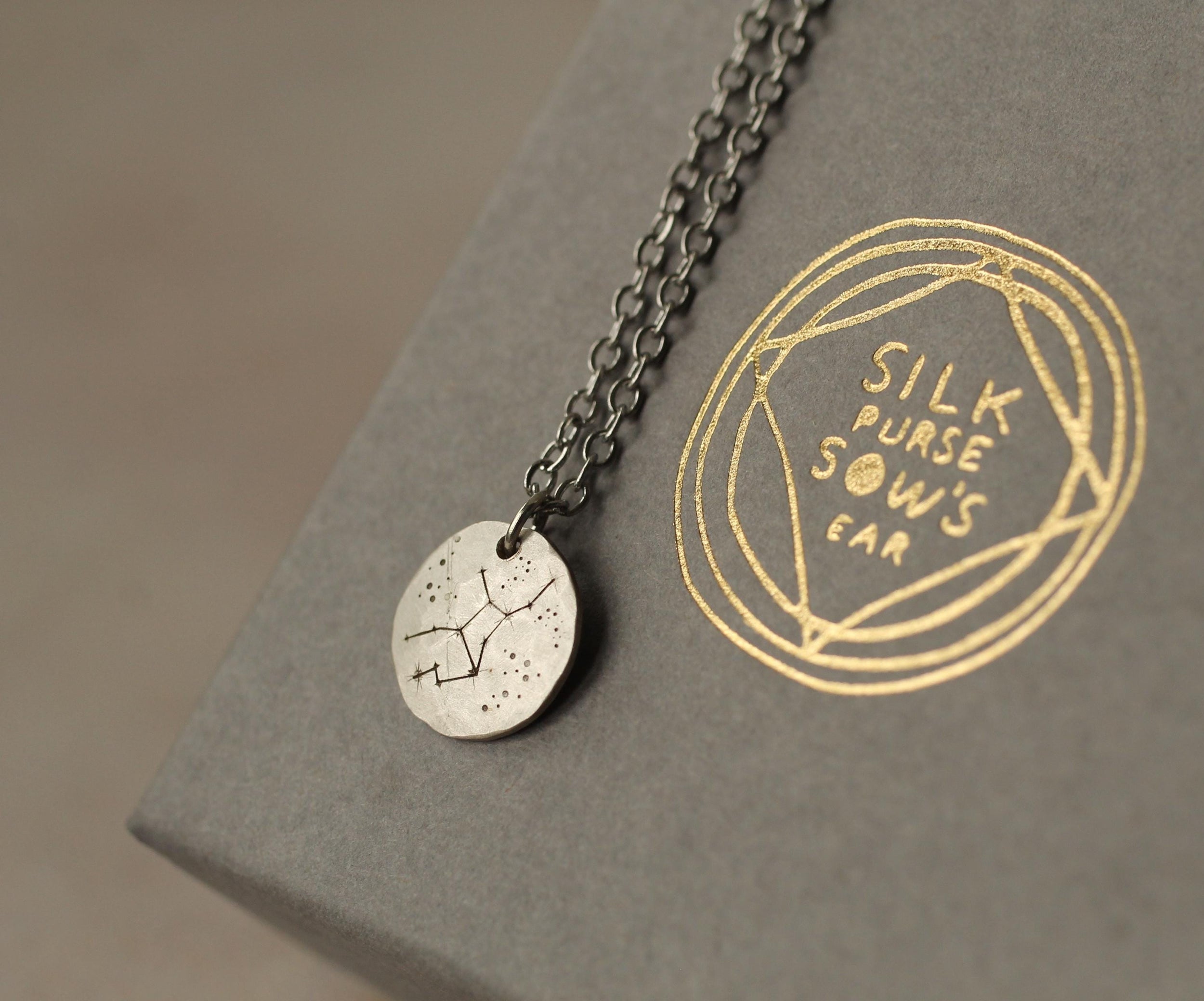 Sterling Silver Zodiac Constellation Necklace