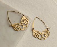 Flower Hoop Earrings