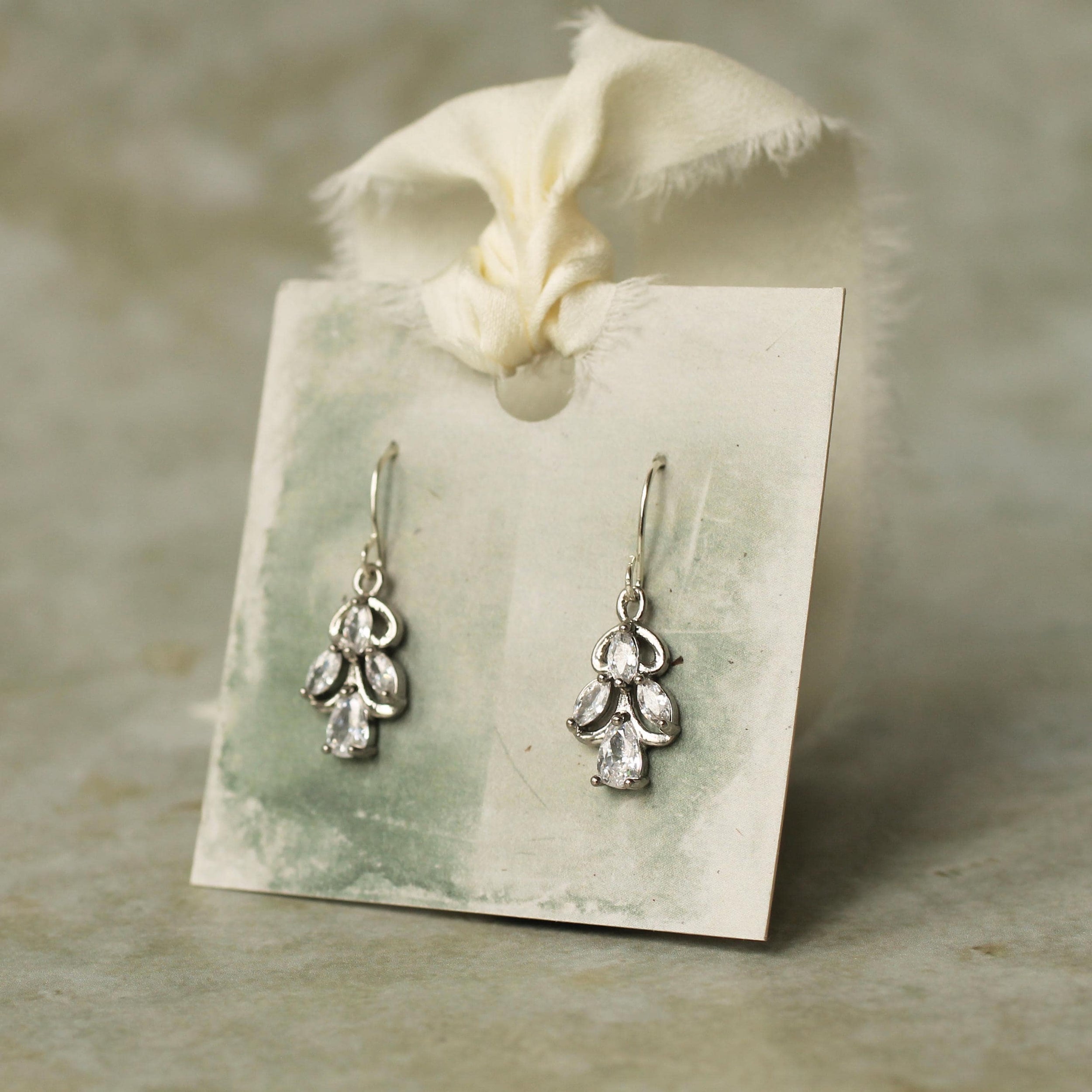 Art Nouveau Silver Jewel Earrings