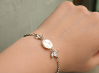 Freshwater Pearl Flower Girl Bracelet